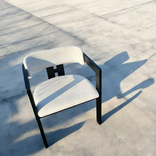 Set of 6 Ebony Wood Dining Chair