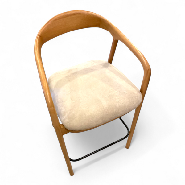 Solid Wood Mid Century Modern Wooden Bar Chair