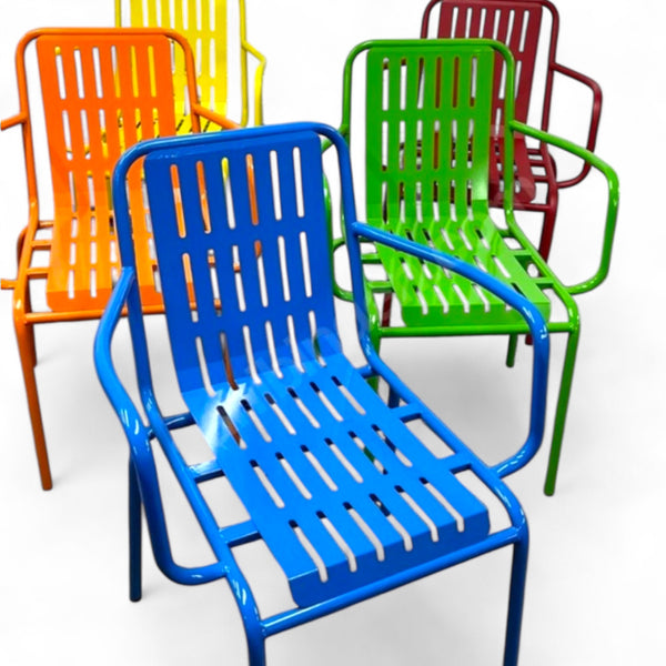 Red Outdoor Metal Chairs