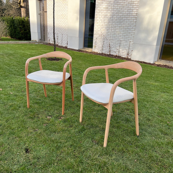 Set of 4 Natural Mid Century Modern Wooden Dining Chair