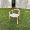 Set of 4 Natural Mid Century Modern Wooden Dining Chair