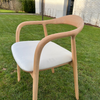 Set of 4 Natural Mid Century Modern Wooden Dining Chair