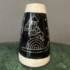 Hand-Painted Ceramic Vase with Whimsical Character Design
