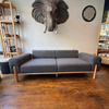 3 Seater Sofa Bed With Wood Legs and Easy Flip Mechanism