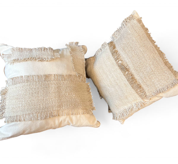 Handmade Hemp Appliqué Cushion