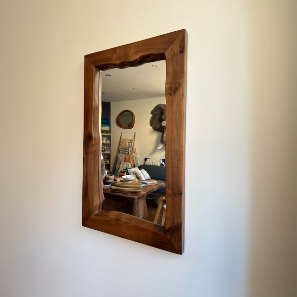Walnut Live Edge Mirror