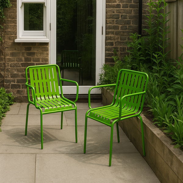 Green Outdoor Metal Chairs