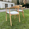 Set of 4 Natural Mid Century Modern Wooden Dining Chair