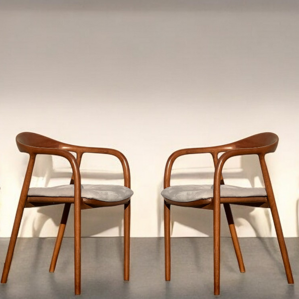 Set of 4 Mid Century Modern Wooden Walnut Colour Dining Chair