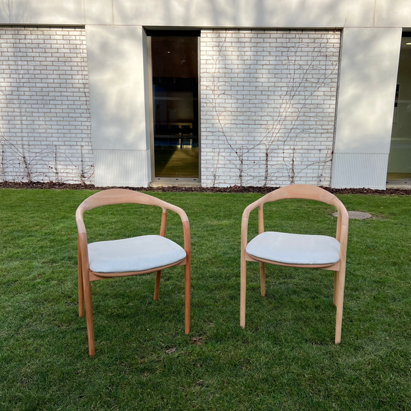 Set of 4 Natural Mid Century Modern Wooden Dining Chair