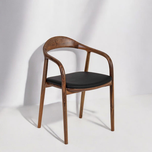 Mid Century Solid Walnut Dining Chair