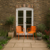 Orange Outdoor Metal Chairs