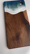 Blue Sea Effect Resin Walnut Chopping Board