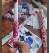 Handpainted Flower Candle