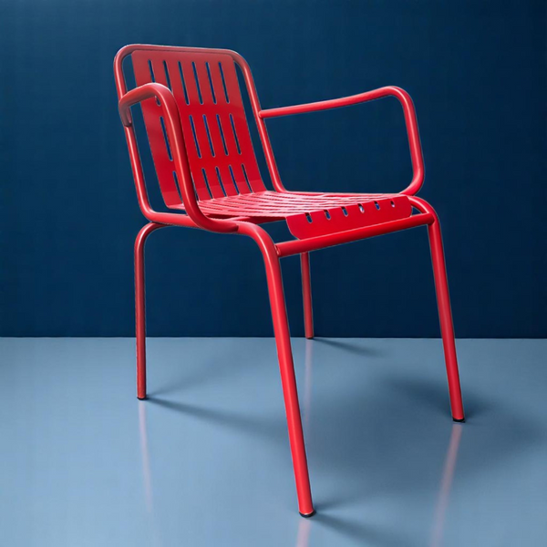 Red Outdoor Metal Chairs