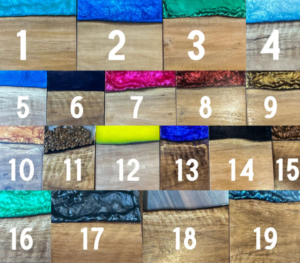 Transparent Resin River Walnut Epoxy Table