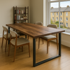 Straight-Edged Solid Walnut Table | Dining Room Table | Conference Room Table