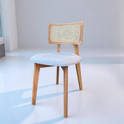 Natural Wood Rattan Chair