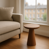 Mushroom End Table Walnut Colour