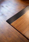 Black Resin River One Piece Walnut Epoxy Table