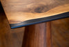 Black Resin River One Piece Walnut Epoxy Table