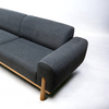 3 Seater Sofa Bed With Wood Legs and Easy Flip Mechanism