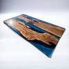 Dark Blue Resin River Epoxy Table