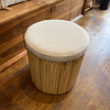 Natural Ottoman Pouffe