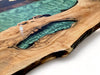 Green Resin River Epoxy Table