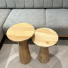 Natural Mushroom End Table