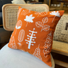 Embroidered Handmade Cushion (Orange)