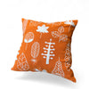 Embroidered Handmade Cushion (Orange)