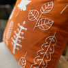 Embroidered Handmade Cushion (Orange)