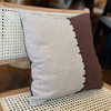 Handmade Wool Felt Cushion with Contrast Stitching