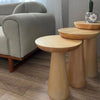 Natural Mushroom End Table