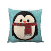 Hand Tufted Penguin Cushion - 37x37 cm