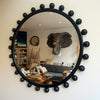 Black Wooden Mirror with Little Balls