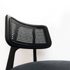 Black Wood Rattan Chair