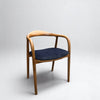 Set of 4 Mid Century Modern Wooden Walnut Colour Dining Chair with Black Upholstery