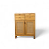 Rattan Oak Storage Cabinet