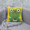 Hand Tufted Frog Cushion - 37x37 cm