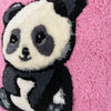 Hand Tufted Pink Panda Cushion - 37x37 cm