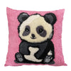 Hand Tufted Pink Panda Cushion - 37x37 cm