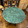 Round Green Marble Table with Spider Metal Base