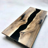 Black Resin River Straight Walnut Epoxy Table