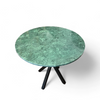 Round Green Marble Table with Spider Metal Base