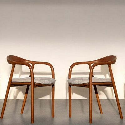 Set of 4 Mid Century Modern Wooden Walnut Colour Dining Chair