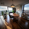 Oval (Egg shaped) Walnut Dining Table