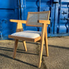 Rattan Dining Chair with Armrest