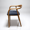 Set of 4 Mid Century Modern Wooden Walnut Colour Dining Chair with Black Upholstery